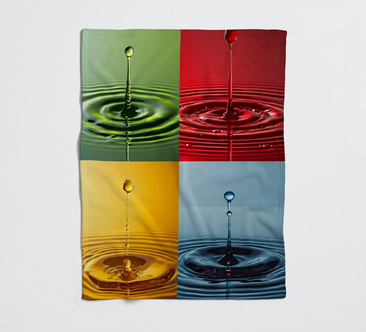 4 gocce per Andy Warhol coperta in pile da M-Ulrich-Digital Art