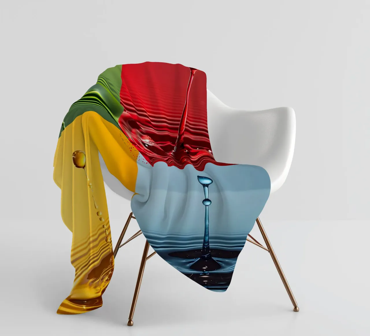 4 gocce per Andy Warhol coperta in pile da M-Ulrich-Digital Art