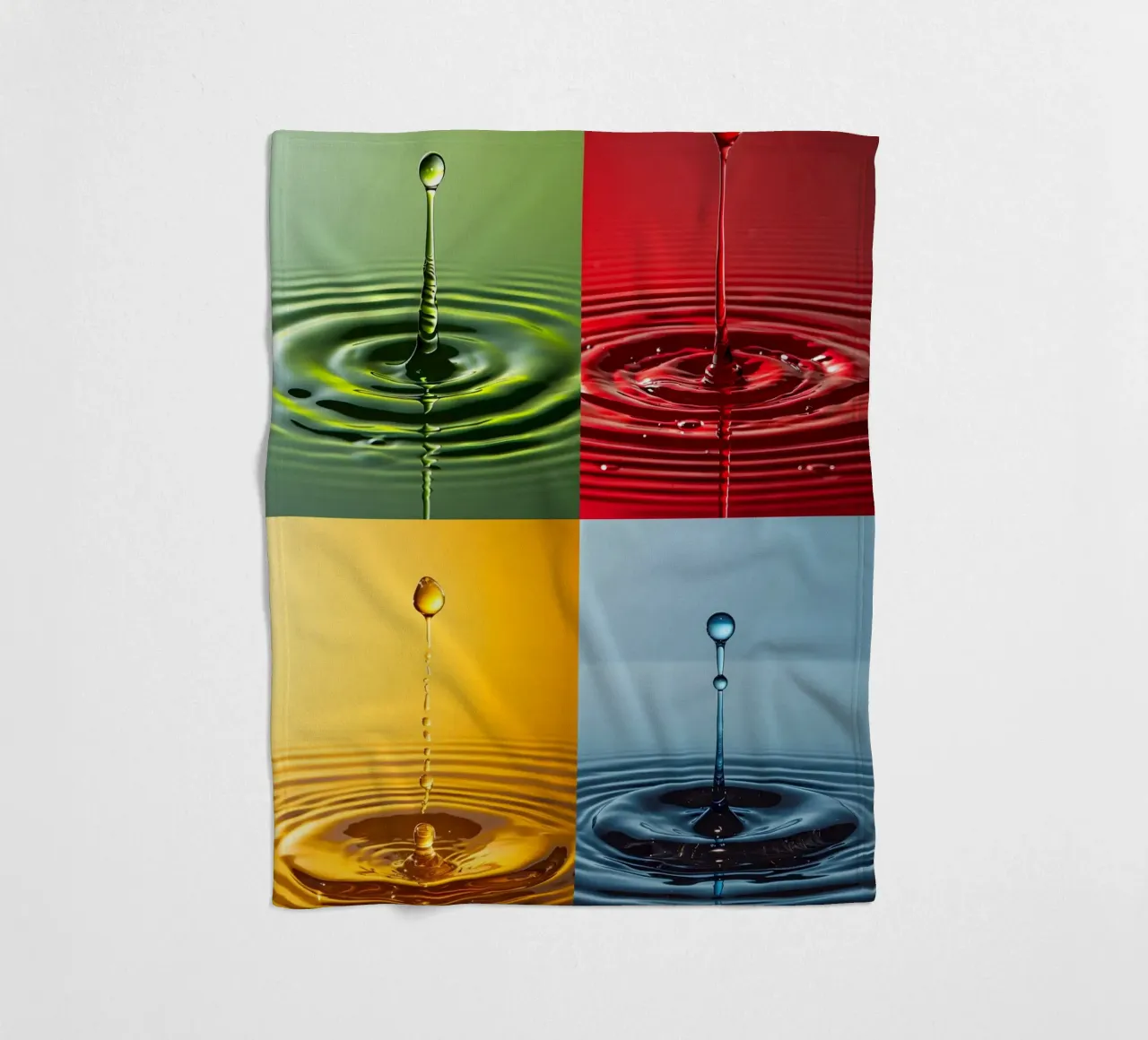4 gocce per Andy Warhol coperta in pile da M-Ulrich-Digital Art