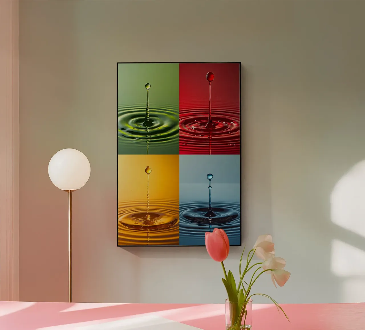4 drops for Andy Warhol acrylic glass by M-Ulrich-Digital Art