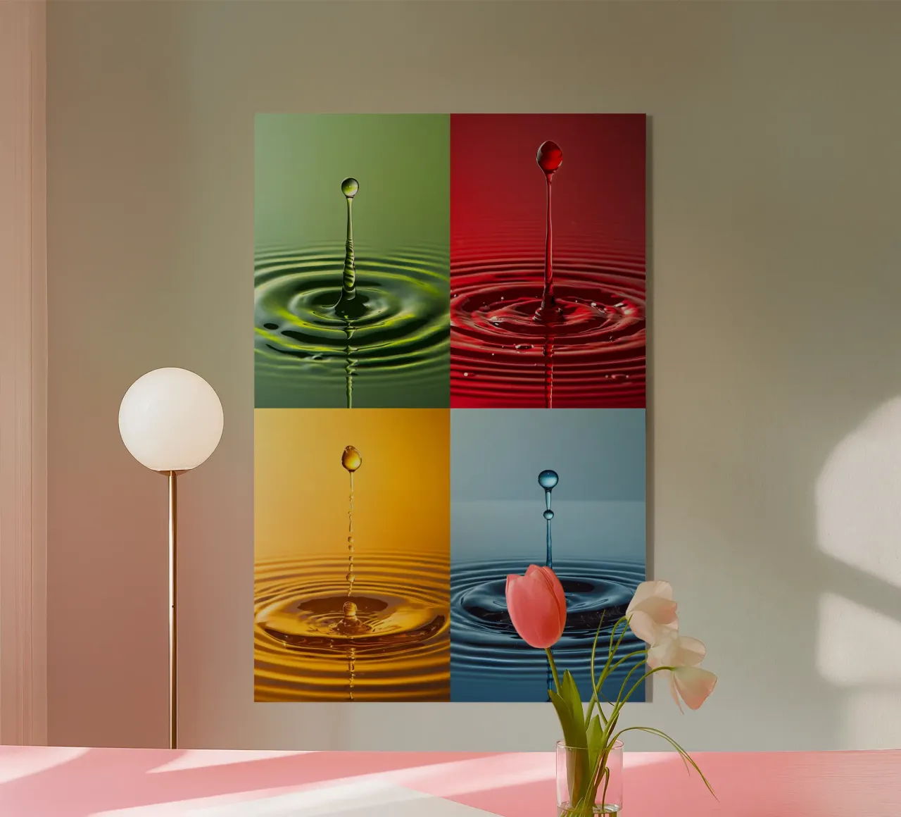 4 drops for Andy Warhol acrylic glass by M-Ulrich-Digital Art