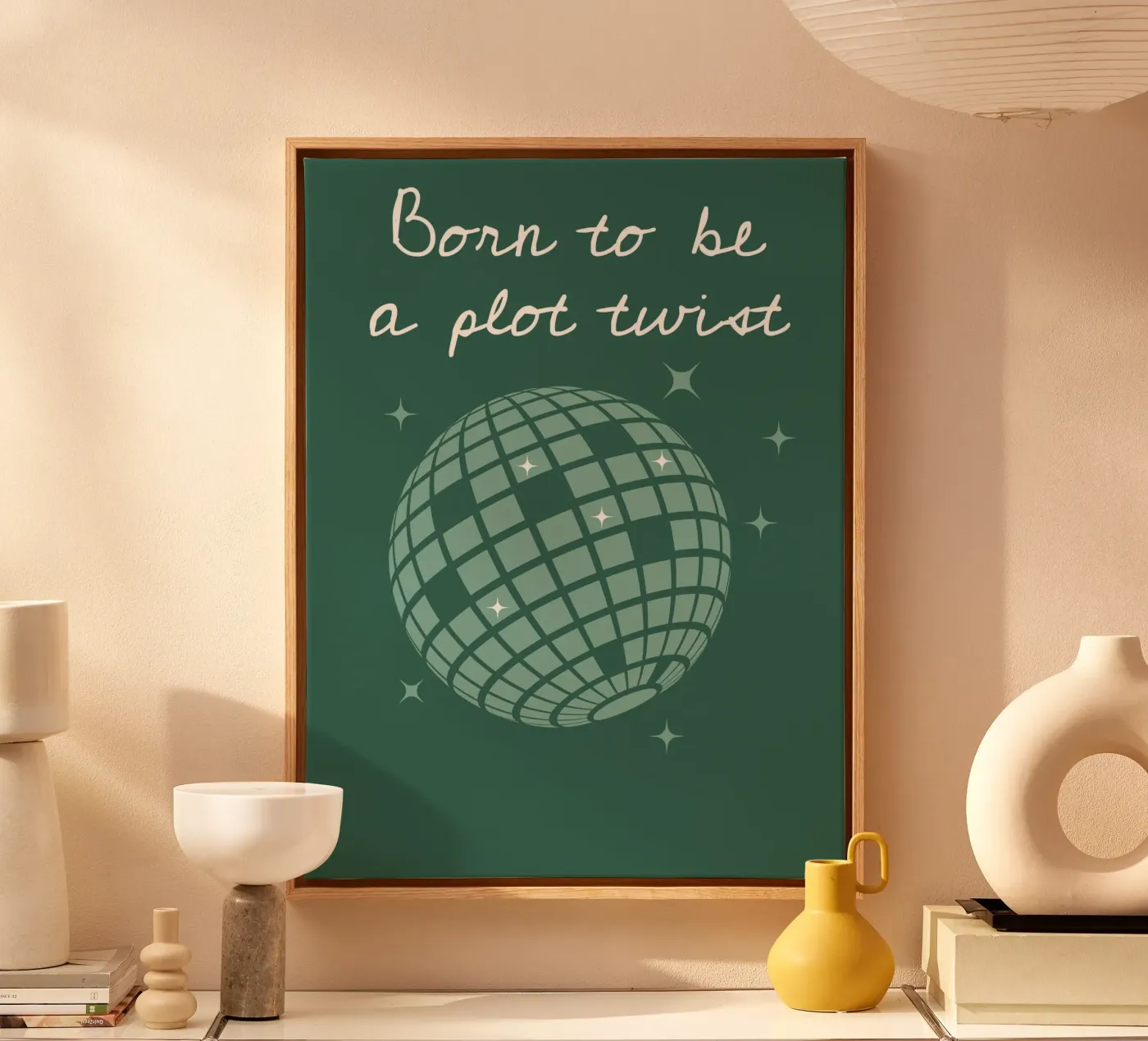 Plot Twist Disco canvas by vintageshop