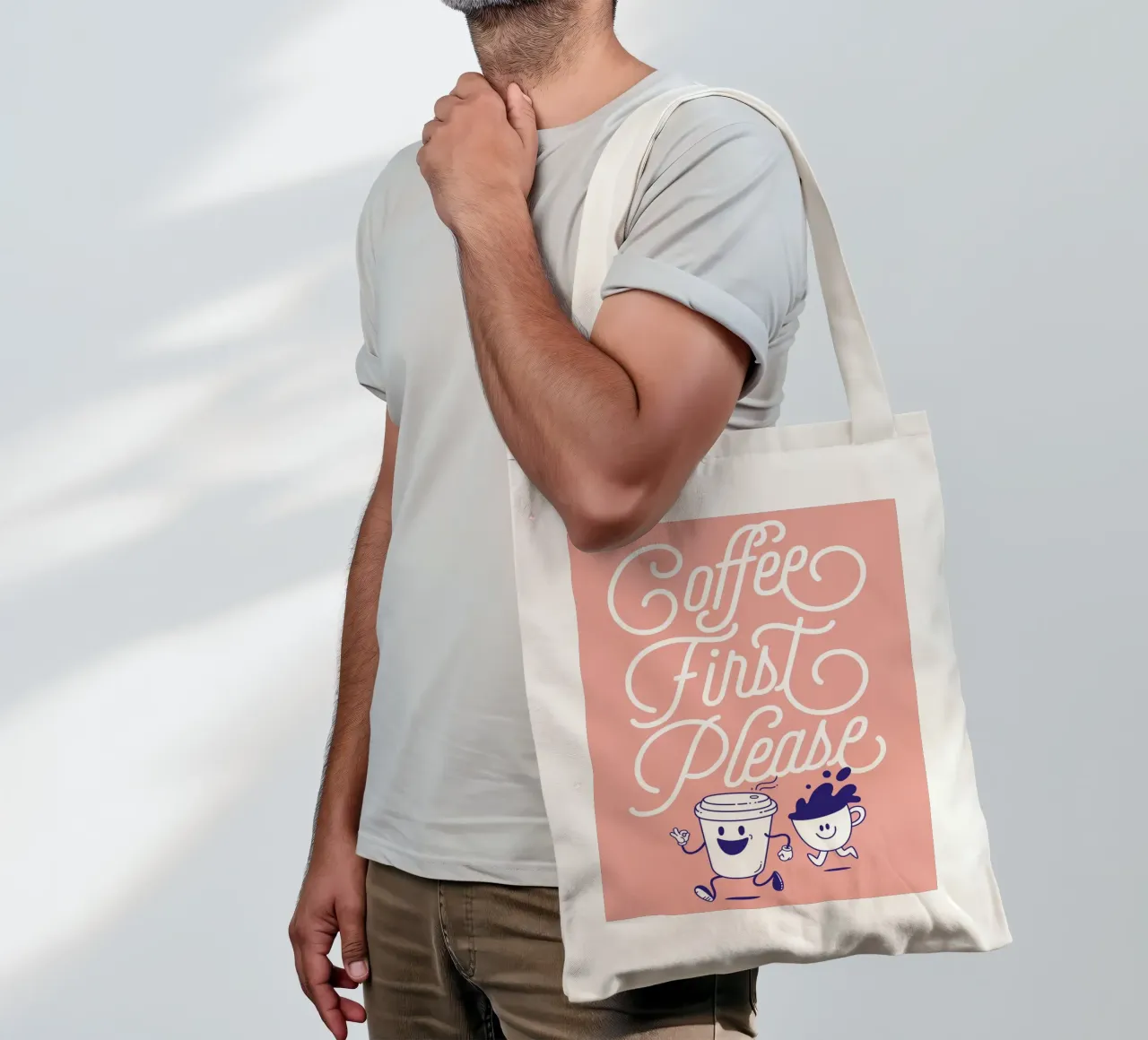 Coffee first! borsa in juta da Tamsen Design