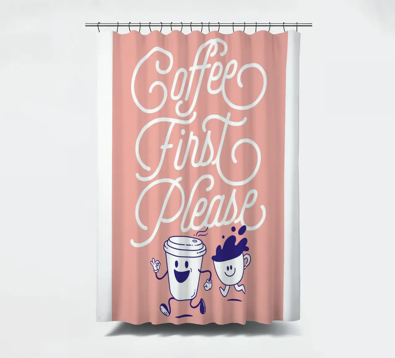 Coffee first! tenda da doccia da Tamsen Design