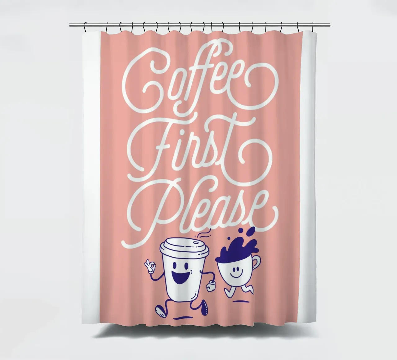 Coffee first! tenda da doccia da Tamsen Design