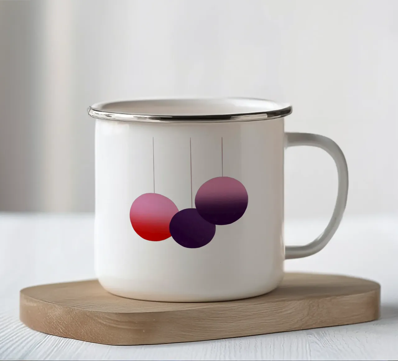 Weihnachtsbaumkugeln Farbverlauf tazza in smalto da Sophie Augustin Illustration