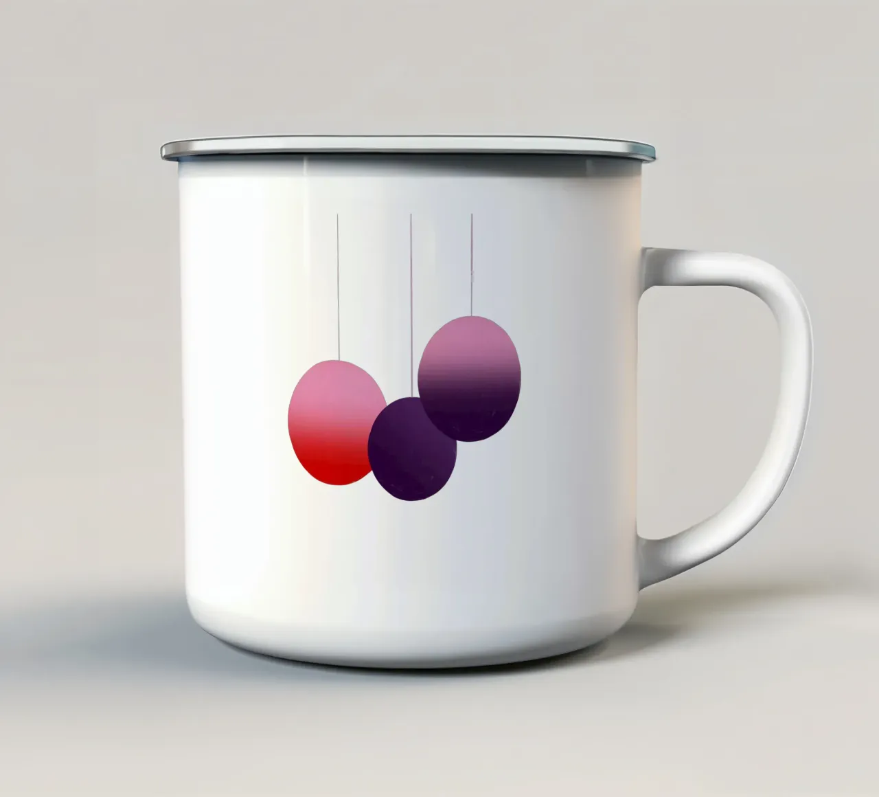 Weihnachtsbaumkugeln Farbverlauf tazza in smalto da Sophie Augustin Illustration