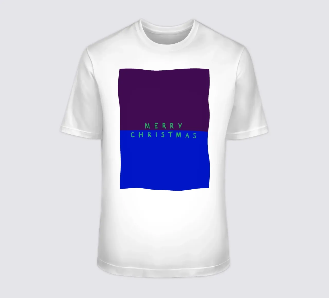 Merry Christmas Color Block Lila Blau t-shirt da Sophie Augustin Illustration