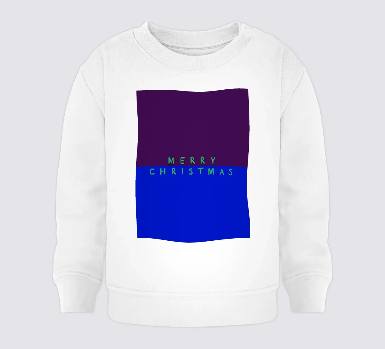 Merry Christmas Color Block Lila Blau felpa neonato da Sophie Augustin Illustration