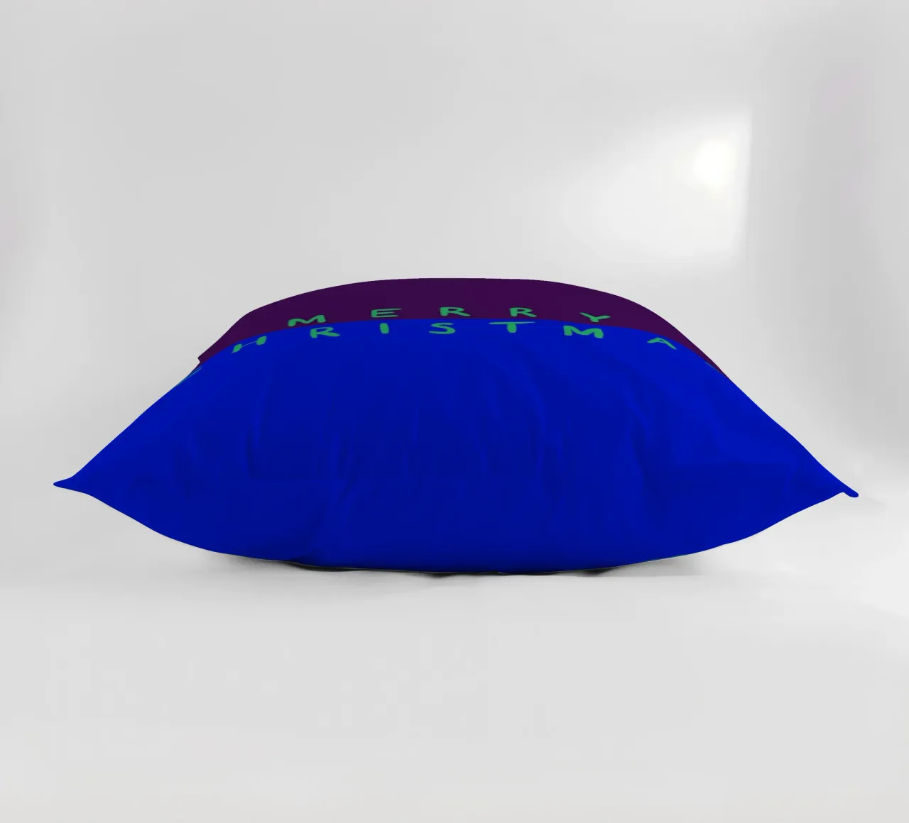 Merry Christmas Color Block Lila Blau cuscino da Sophie Augustin Illustration