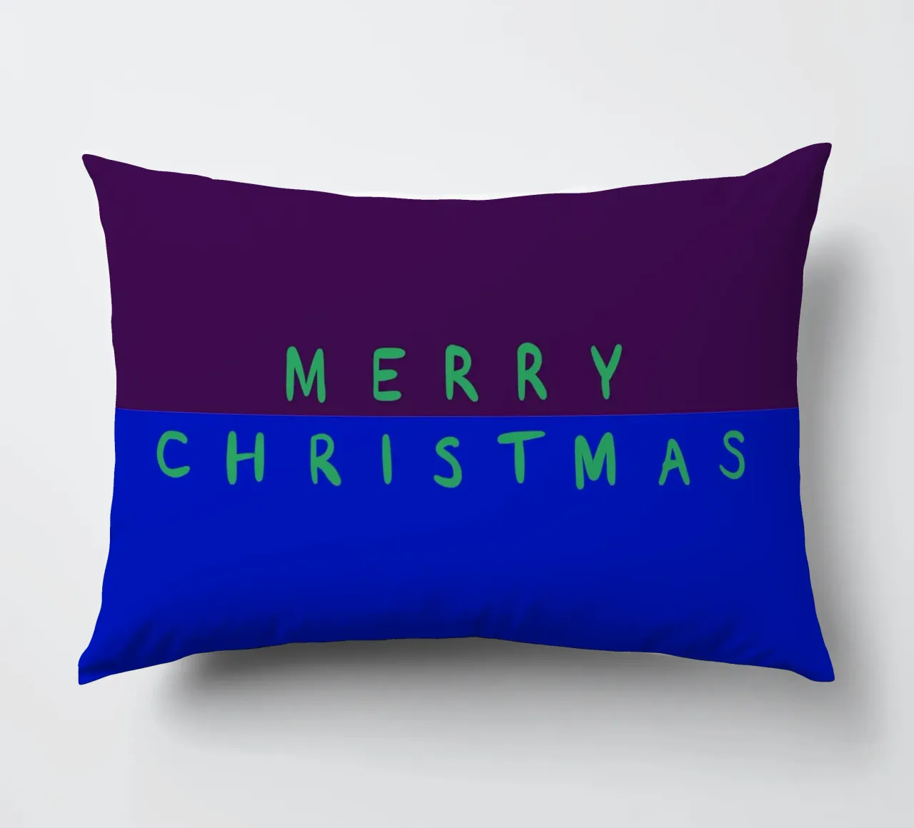 Merry Christmas Color Block Lila Blau cuscino da Sophie Augustin Illustration