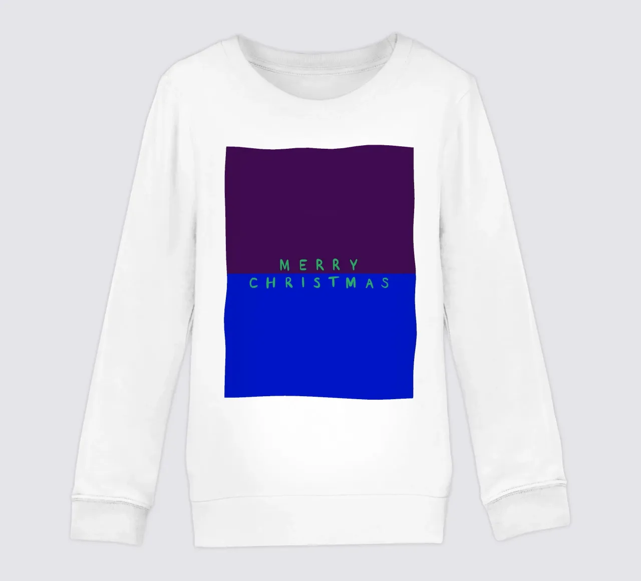 Merry Christmas Color Block Lila Blau felpa bambino da Sophie Augustin Illustration