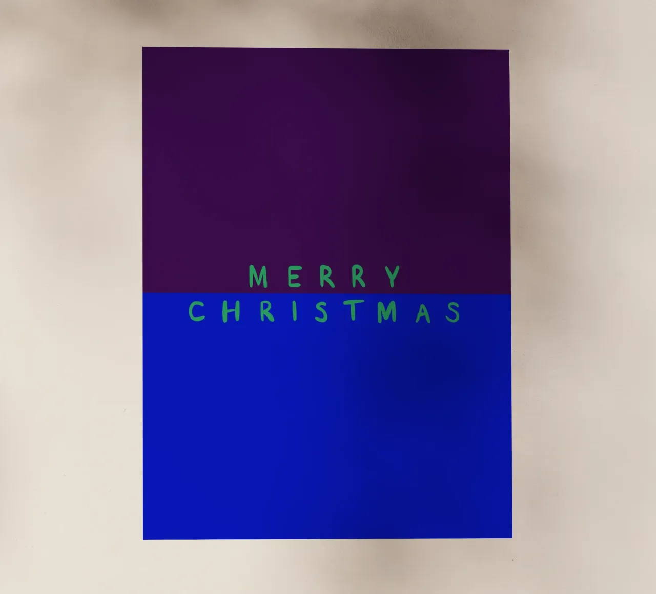 Merry Christmas Color Block Lila Blau pellicola backlit da Sophie Augustin Illustration