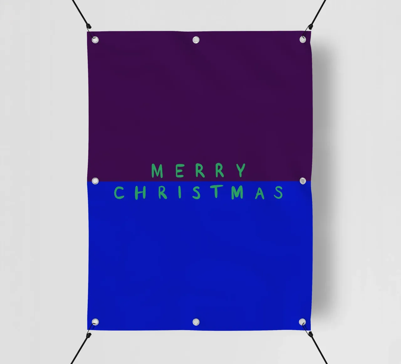 Merry Christmas Color Block Lila Blau telo in pvc da Sophie Augustin Illustration