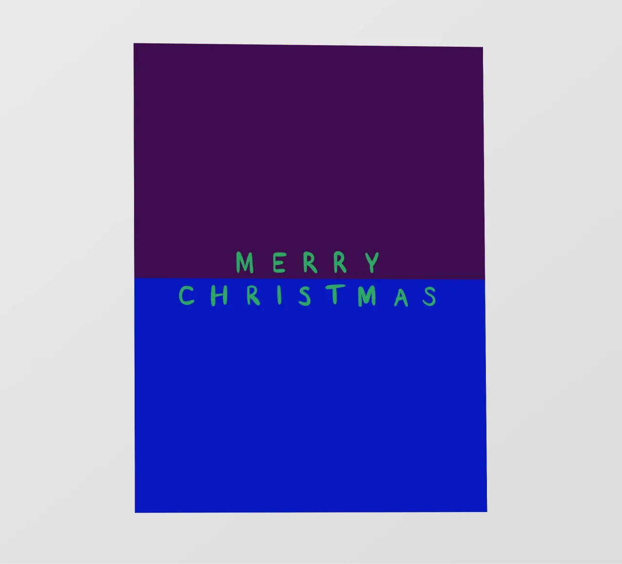 Merry Christmas Color Block Lila Blau telo in pvc da Sophie Augustin Illustration