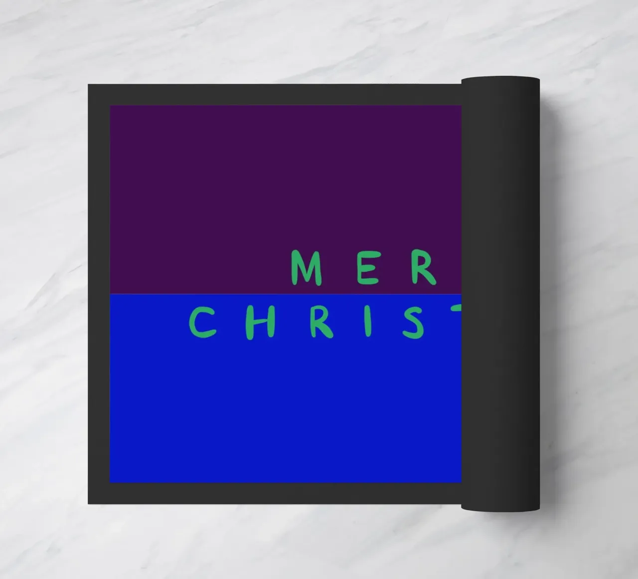 Merry Christmas Color Block Lila Blau zerbino da Sophie Augustin Illustration