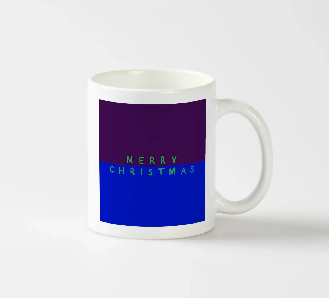 Merry Christmas Color Block Lila Blau tazza in ceramica da Sophie Augustin Illustration