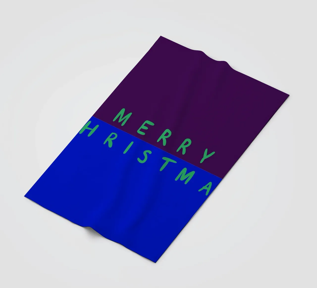Merry Christmas Color Block Lila Blau coperta in pile da Sophie Augustin Illustration
