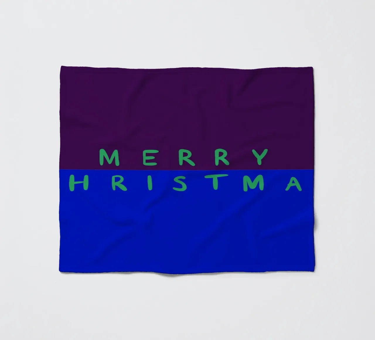 Merry Christmas Color Block Lila Blau coperta in pile da Sophie Augustin Illustration
