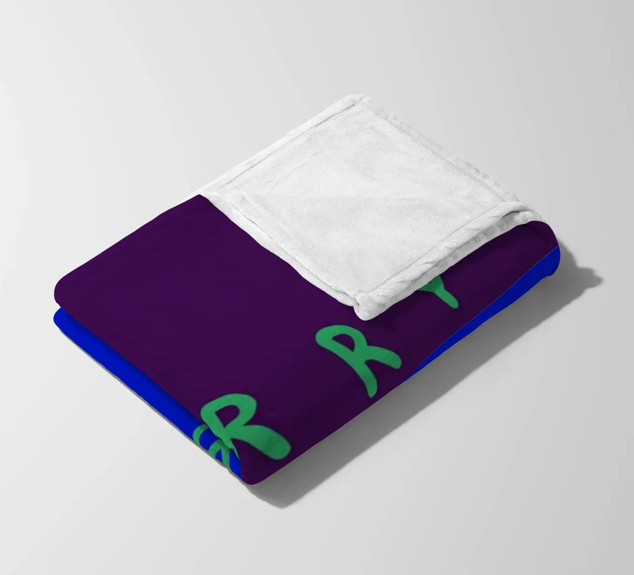 Merry Christmas Color Block Lila Blau coperta in pile da Sophie Augustin Illustration