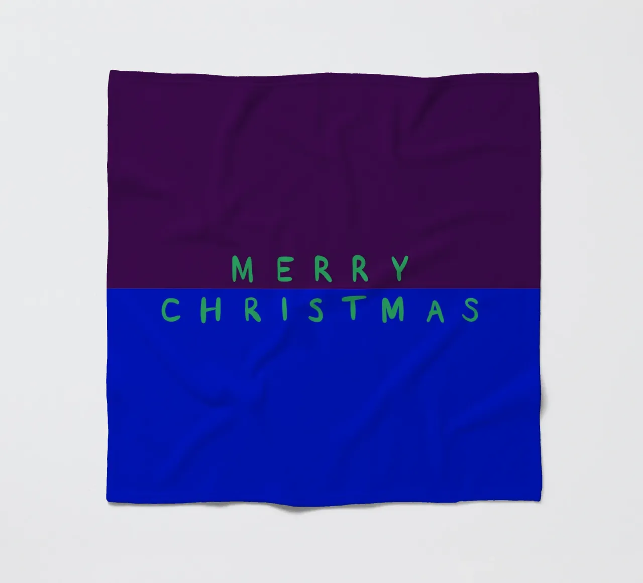 Merry Christmas Color Block Lila Blau coperta in pile da Sophie Augustin Illustration