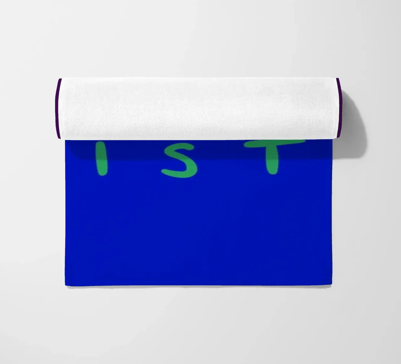 Merry Christmas Color Block Lila Blau telo mare da Sophie Augustin Illustration
