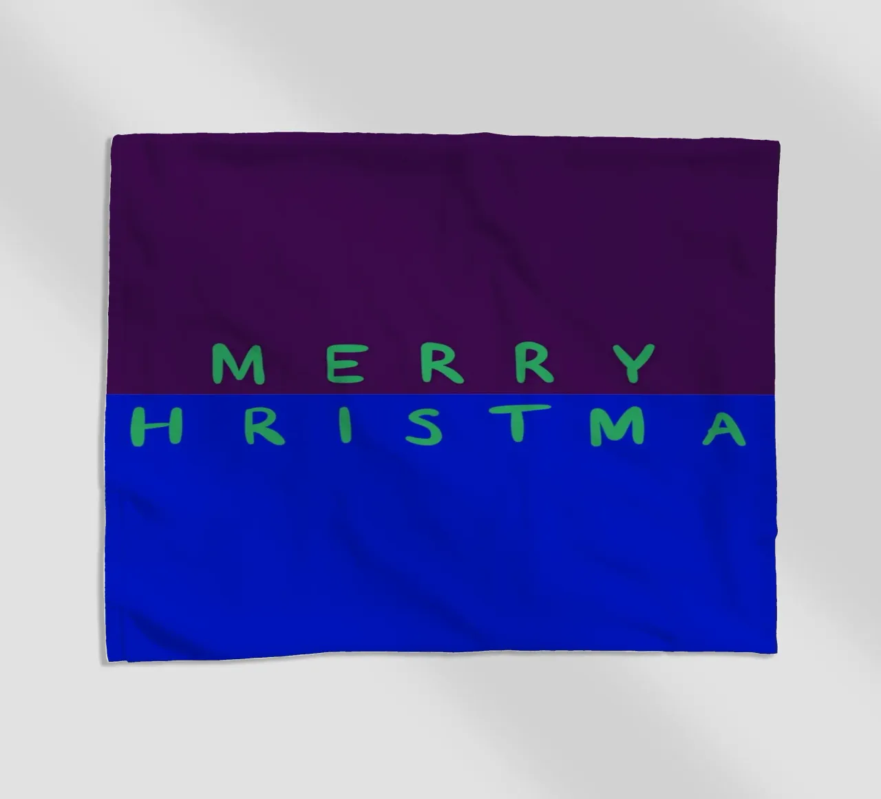 Merry Christmas Color Block Lila Blau telo mare da Sophie Augustin Illustration