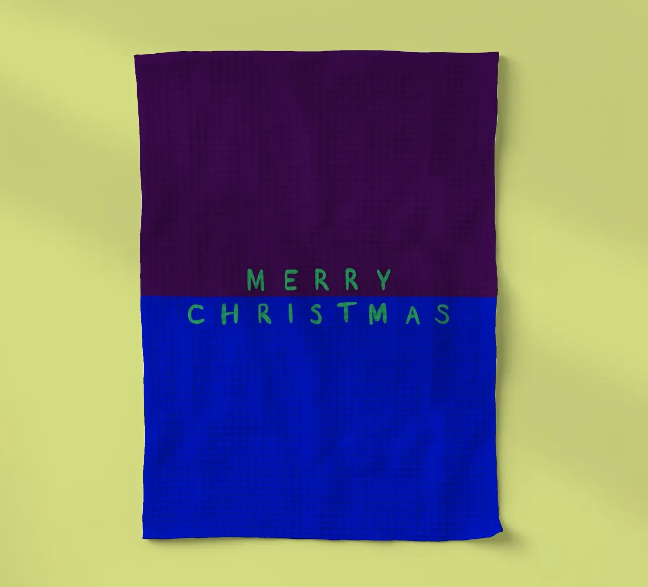 Merry Christmas Color Block Lila Blau canovaccio da cucina da Sophie Augustin Illustration