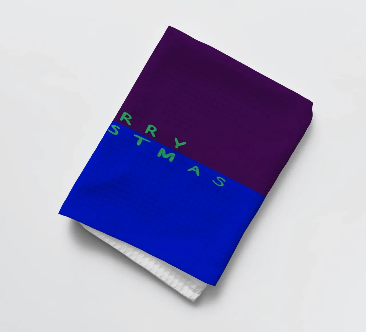 Merry Christmas Color Block Lila Blau canovaccio da cucina da Sophie Augustin Illustration