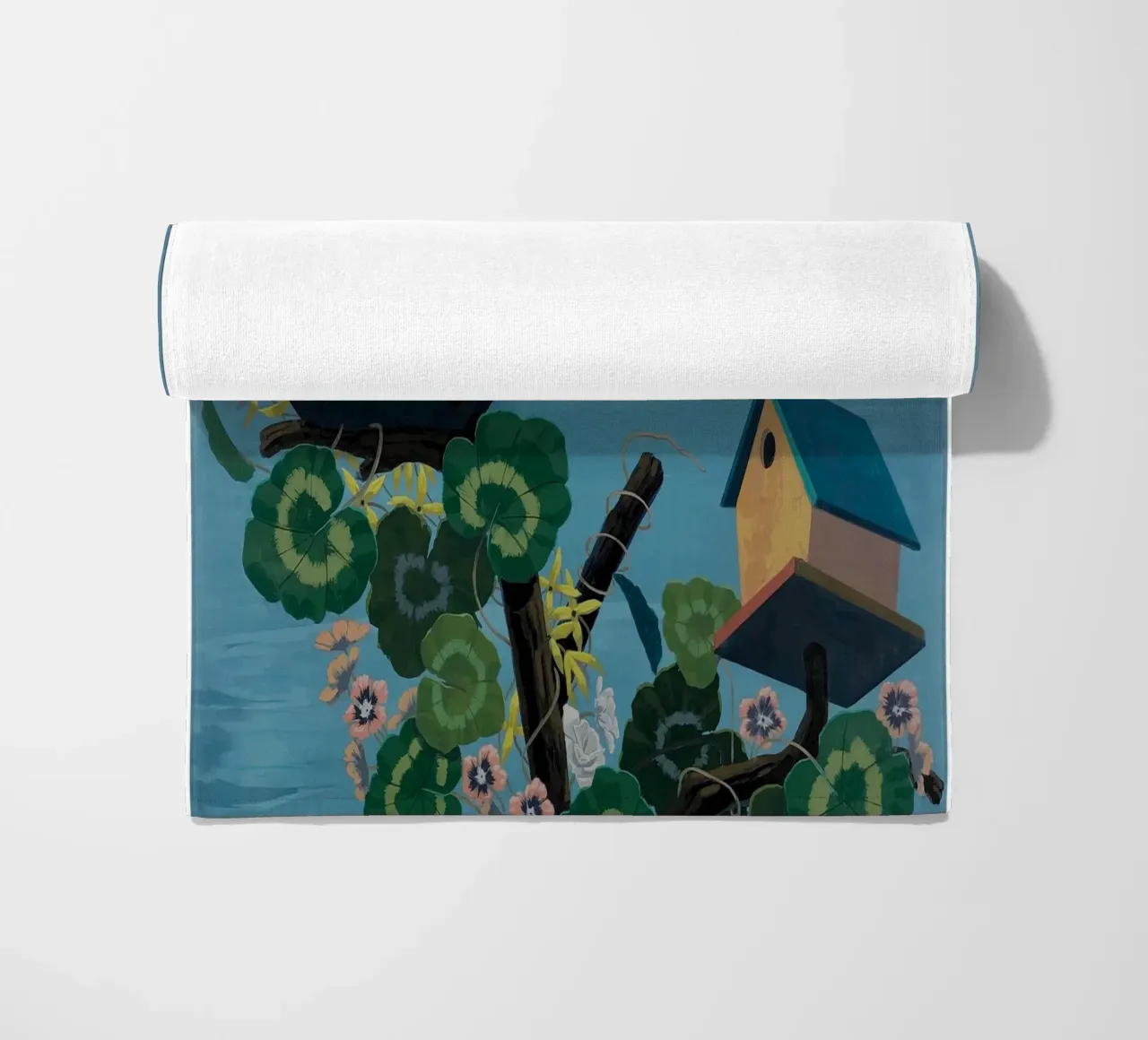 Zwarte en deels zwarte vogels in Amerika (kraai, distelvink) 2020 strandhanddoek van carol shop