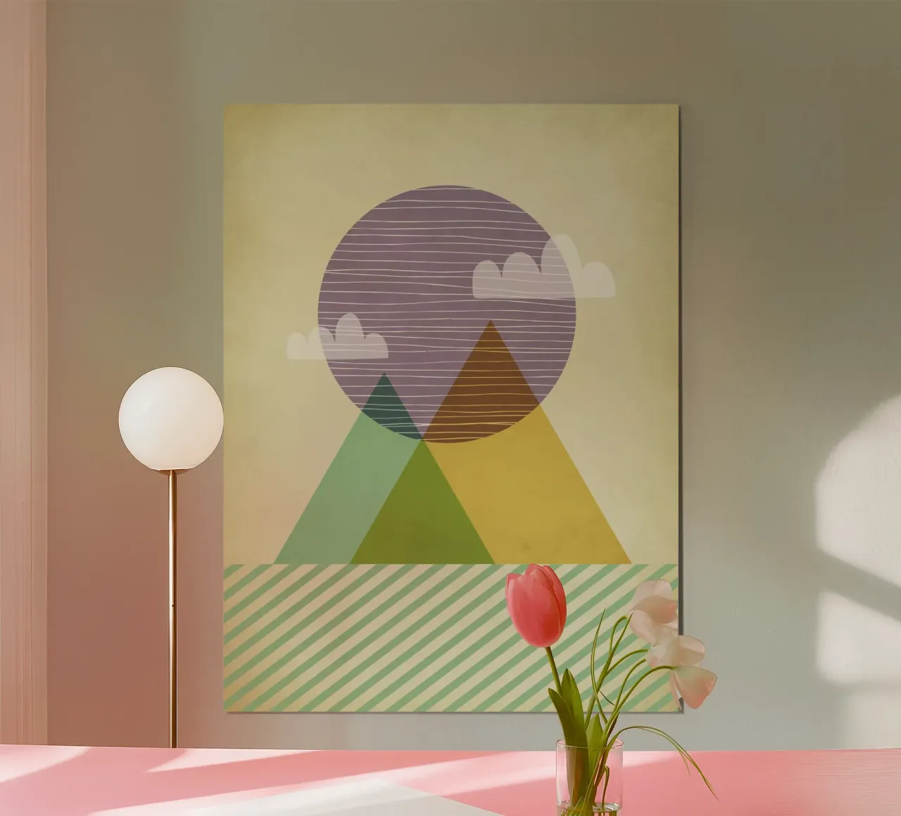 Sorgere della luna poster con telaio in legno da Kim Hubball Studio