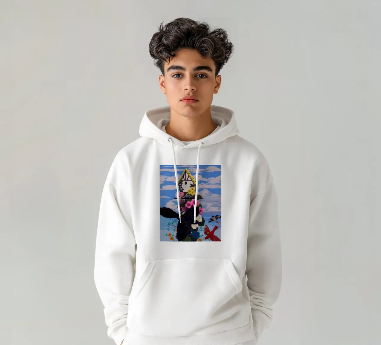 Corvi neri felpa con cappuccio da carol shop