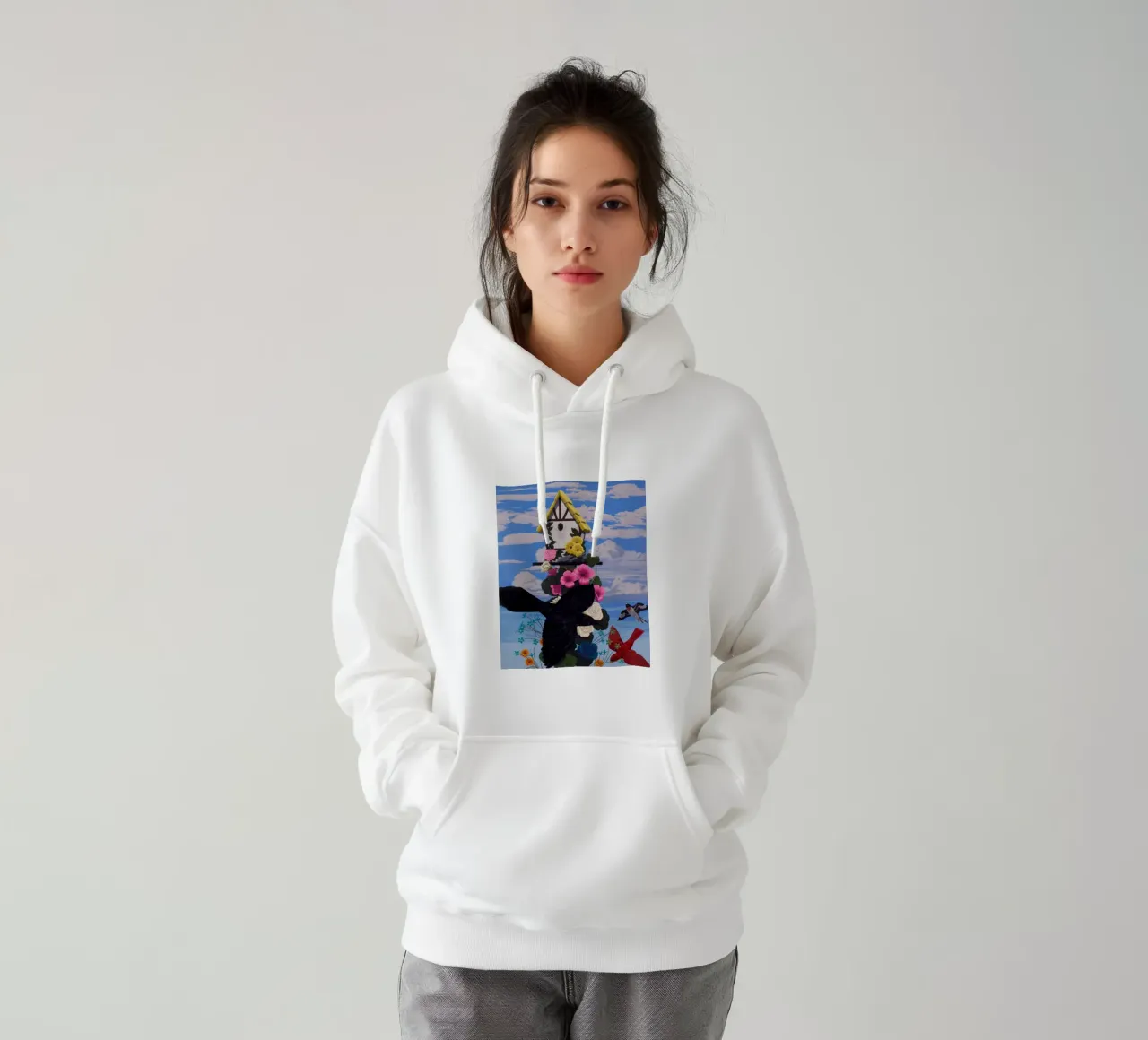 Corvi neri felpa con cappuccio da carol shop