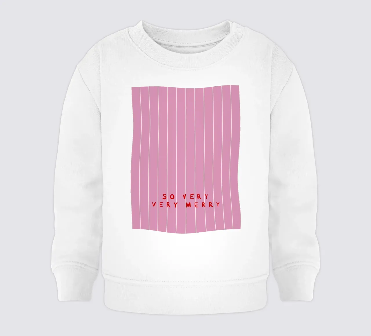 So very merry Streifen Pink felpa neonato da Sophie Augustin Illustration