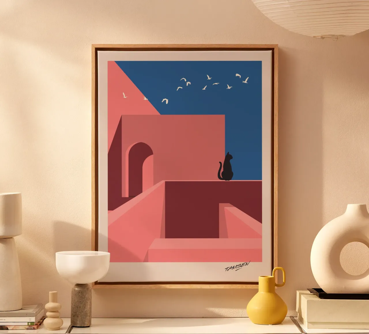 Cat.ch me if you can - 01 canvas van Tamsen Design
