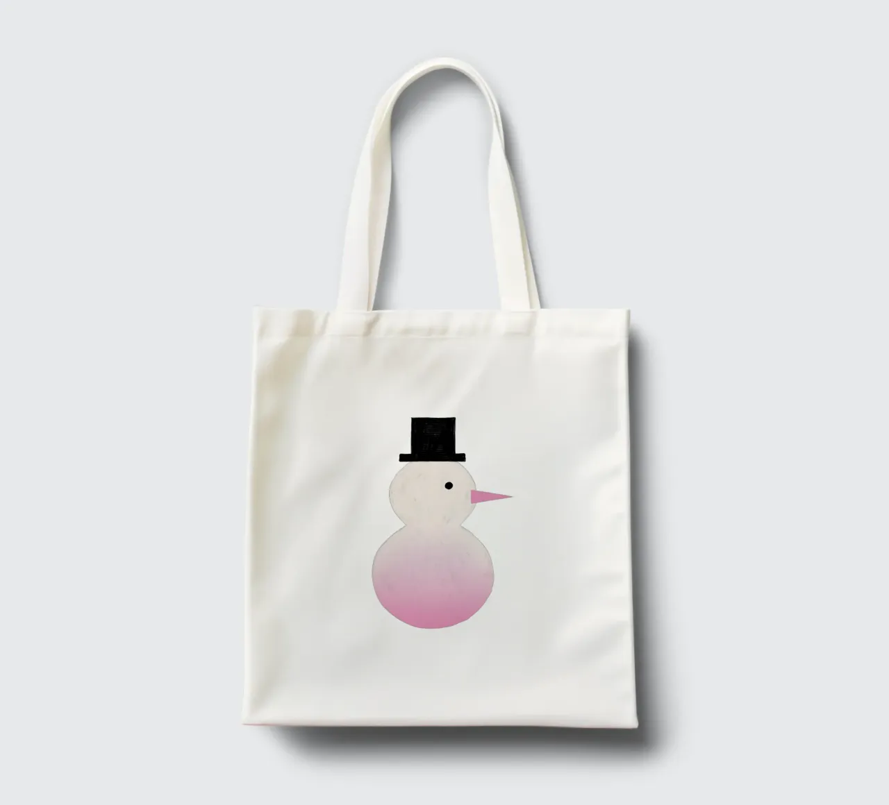 Schneemann Farbverlauf borsa in juta da Sophie Augustin Illustration