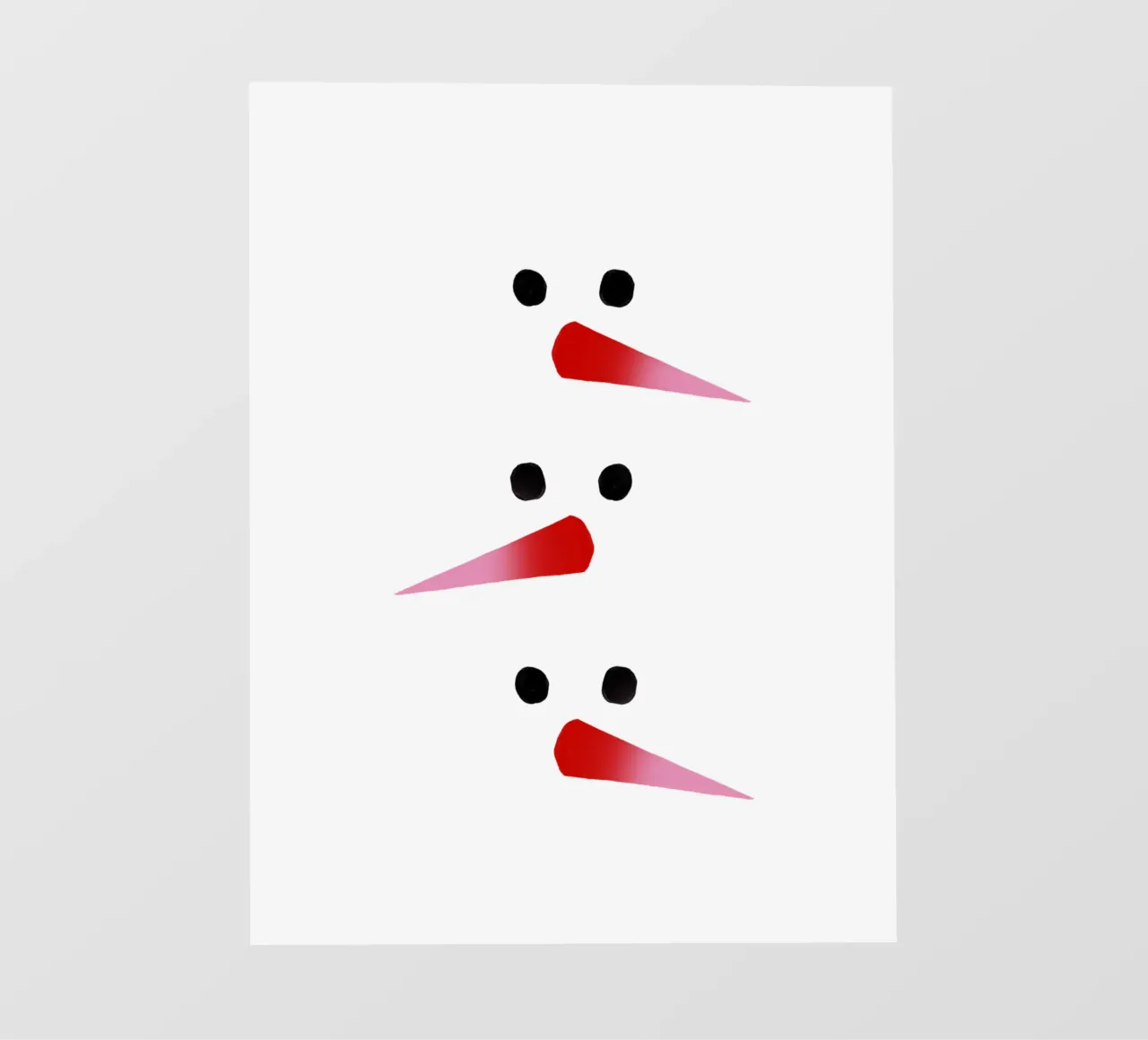 Schneemann-Nasen Farbverlauf telo in pvc da Sophie Augustin Illustration