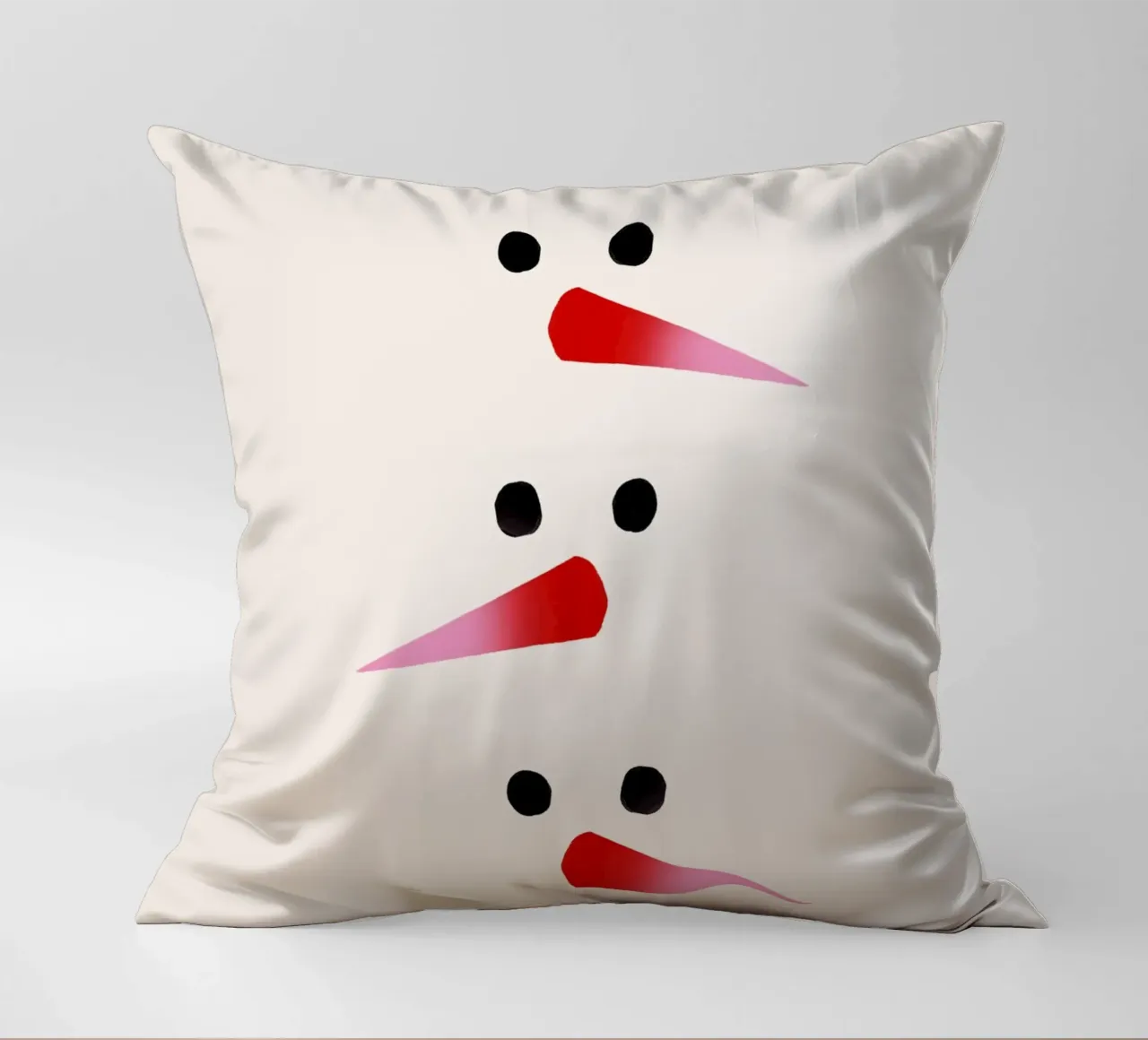 Schneemann-Nasen Farbverlauf cuscino da Sophie Augustin Illustration