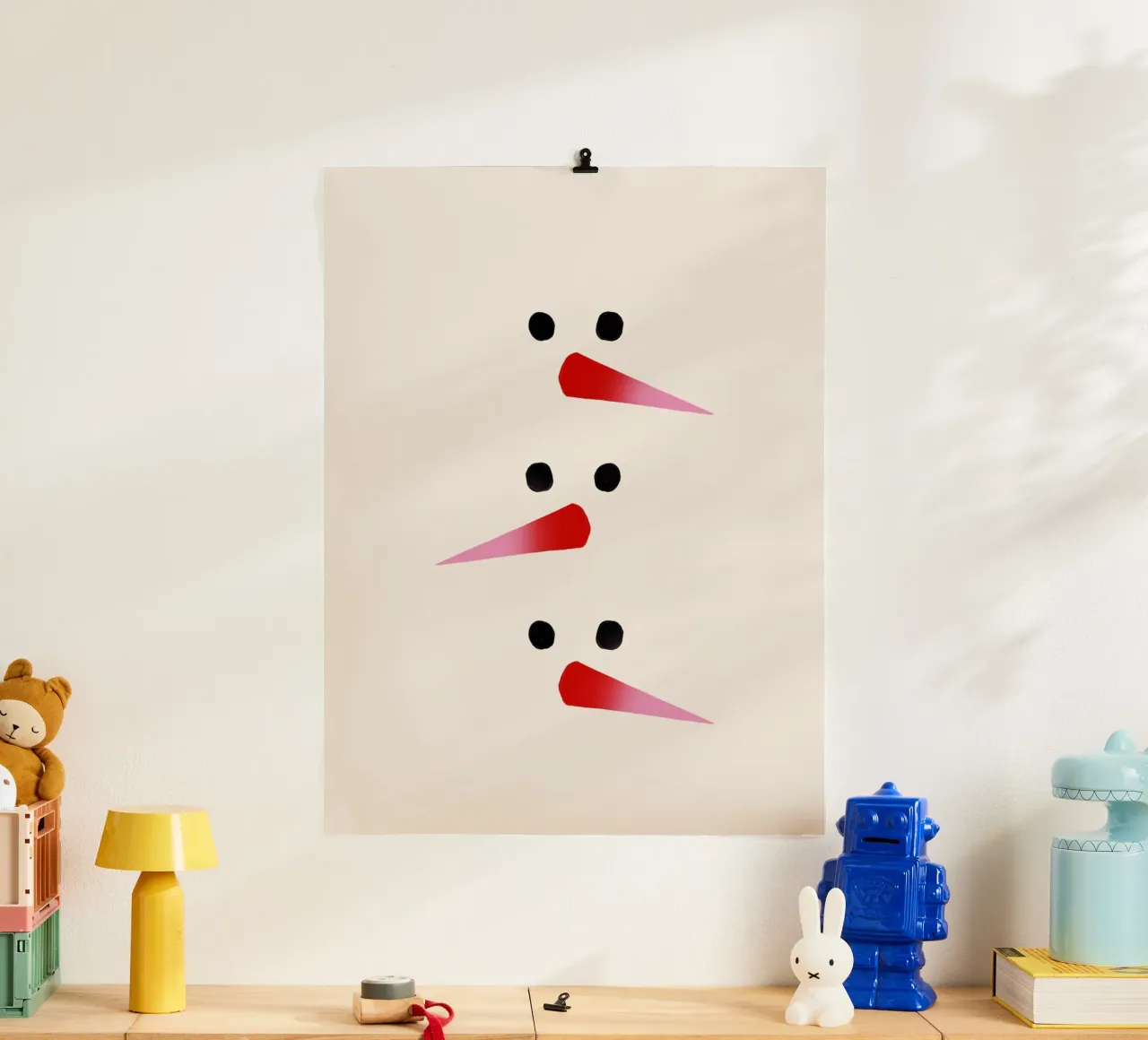 Schneemann-Nasen Farbverlauf carta hahnemühle da Sophie Augustin Illustration