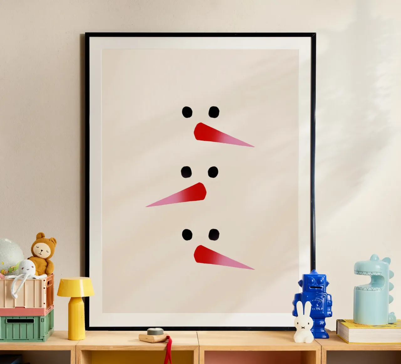 Schneemann-Nasen Farbverlauf carta hahnemühle da Sophie Augustin Illustration