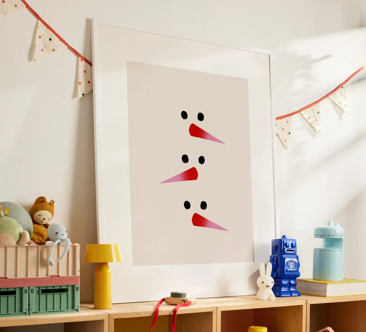 Schneemann-Nasen Farbverlauf carta hahnemühle da Sophie Augustin Illustration