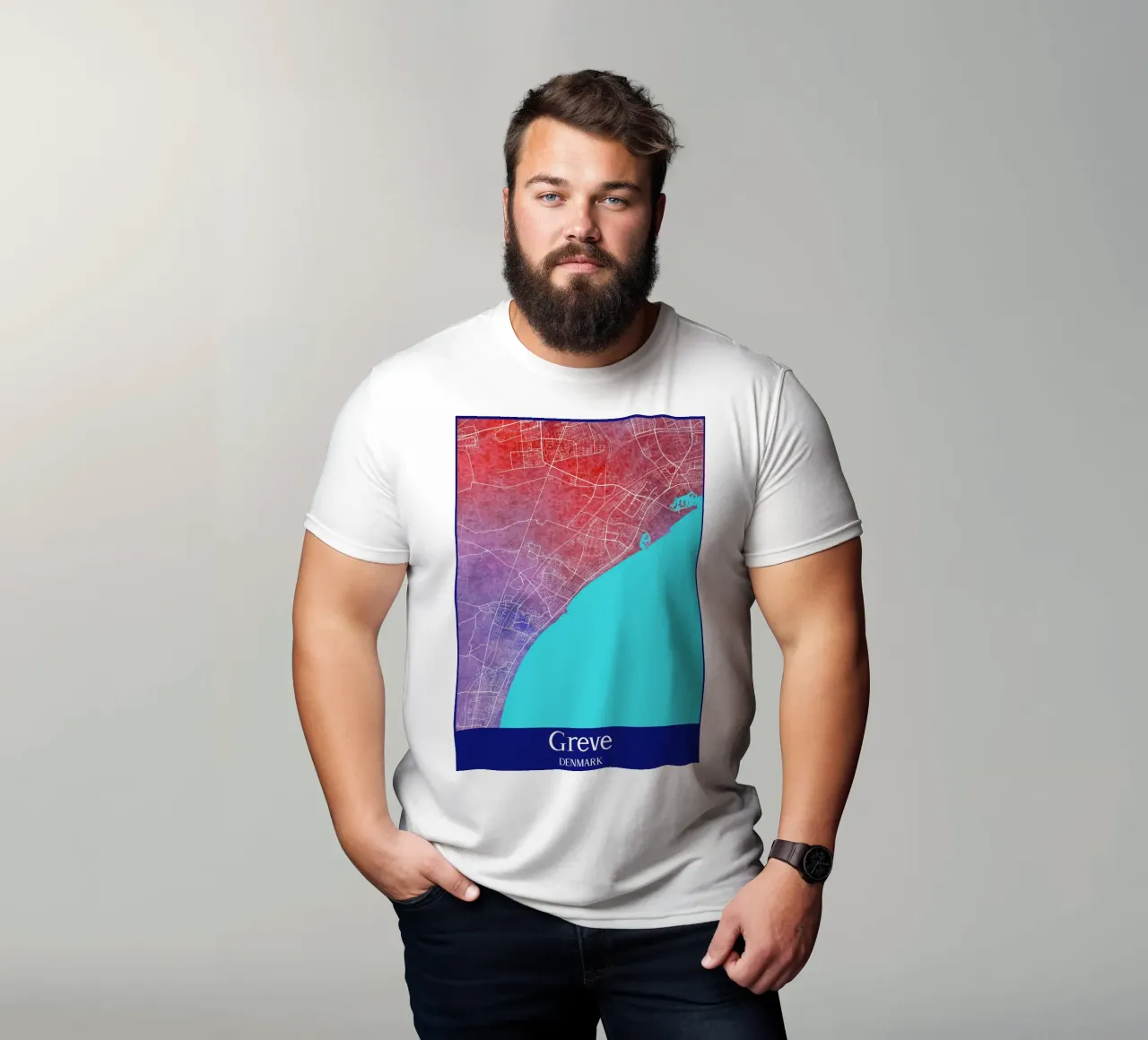 Greve DENMARK t-shirt da WorldPrint