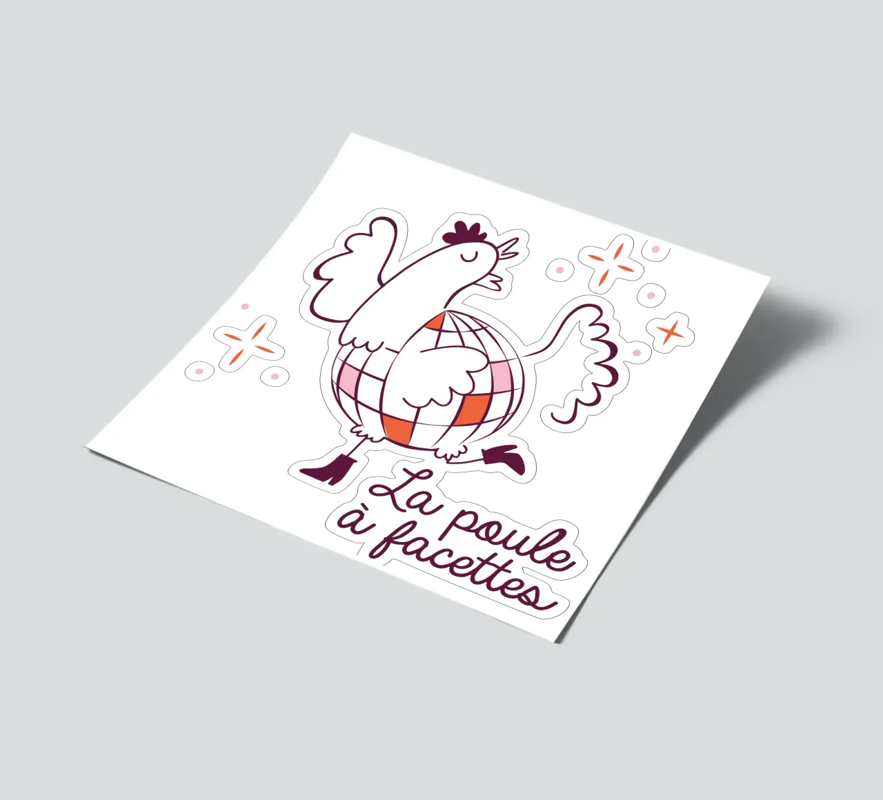 La poule a facettes pack de pegatina de alice