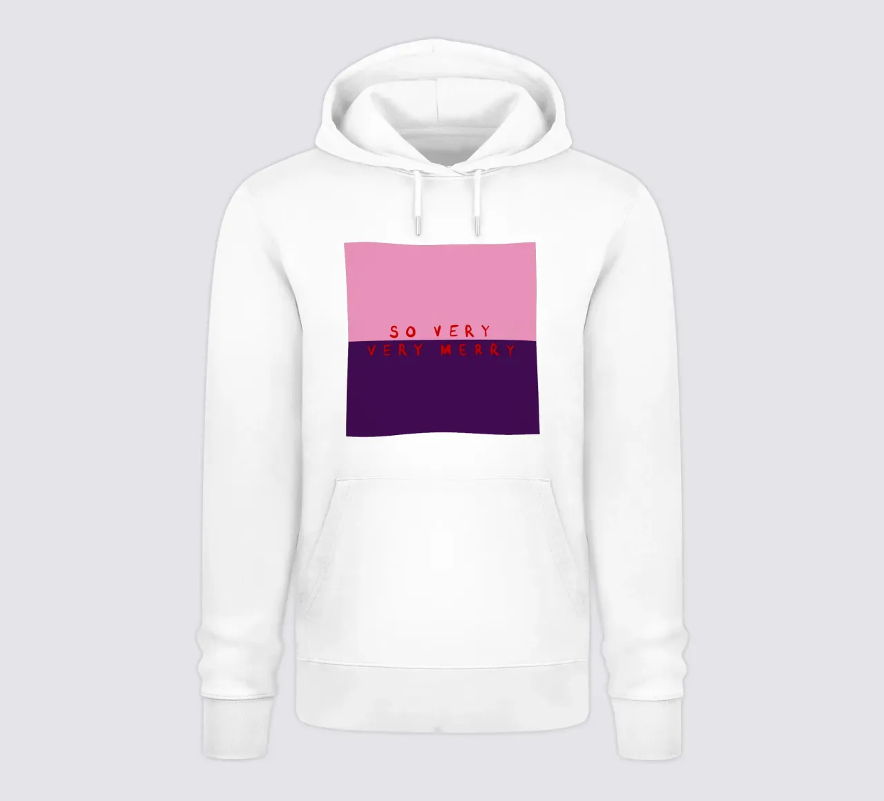 So very Merry Color Block Pink Lila felpa con cappuccio da Sophie Augustin Illustration