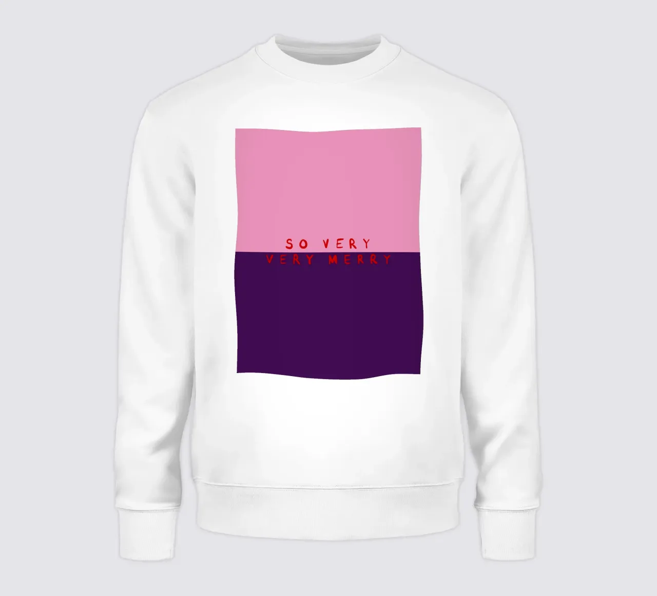 So very Merry Color Block Pink Lila felpa da Sophie Augustin Illustration