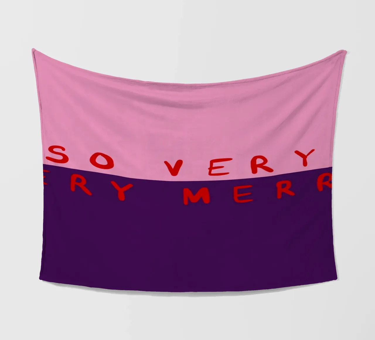 So very Merry Color Block Pink Lila coperta in pile da Sophie Augustin Illustration