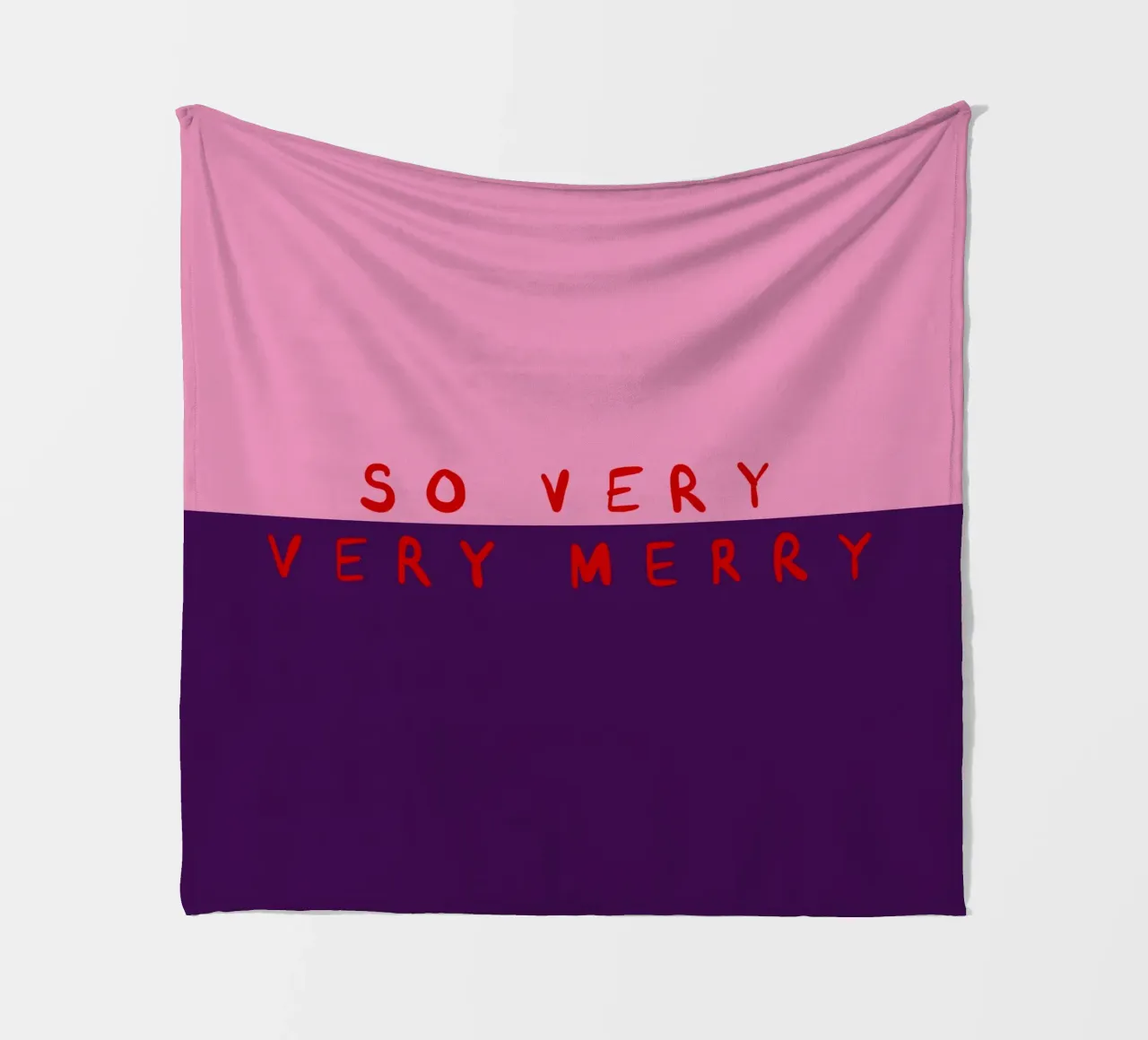So very Merry Color Block Pink Lila coperta in pile da Sophie Augustin Illustration