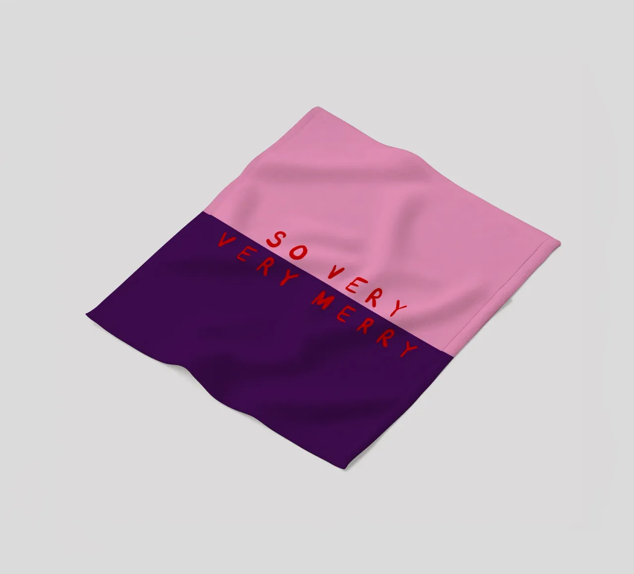 So very Merry Color Block Pink Lila coperta in pile da Sophie Augustin Illustration