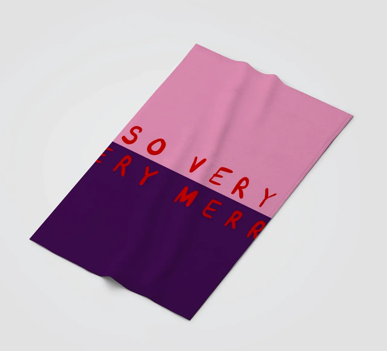 So very Merry Color Block Pink Lila coperta in pile da Sophie Augustin Illustration