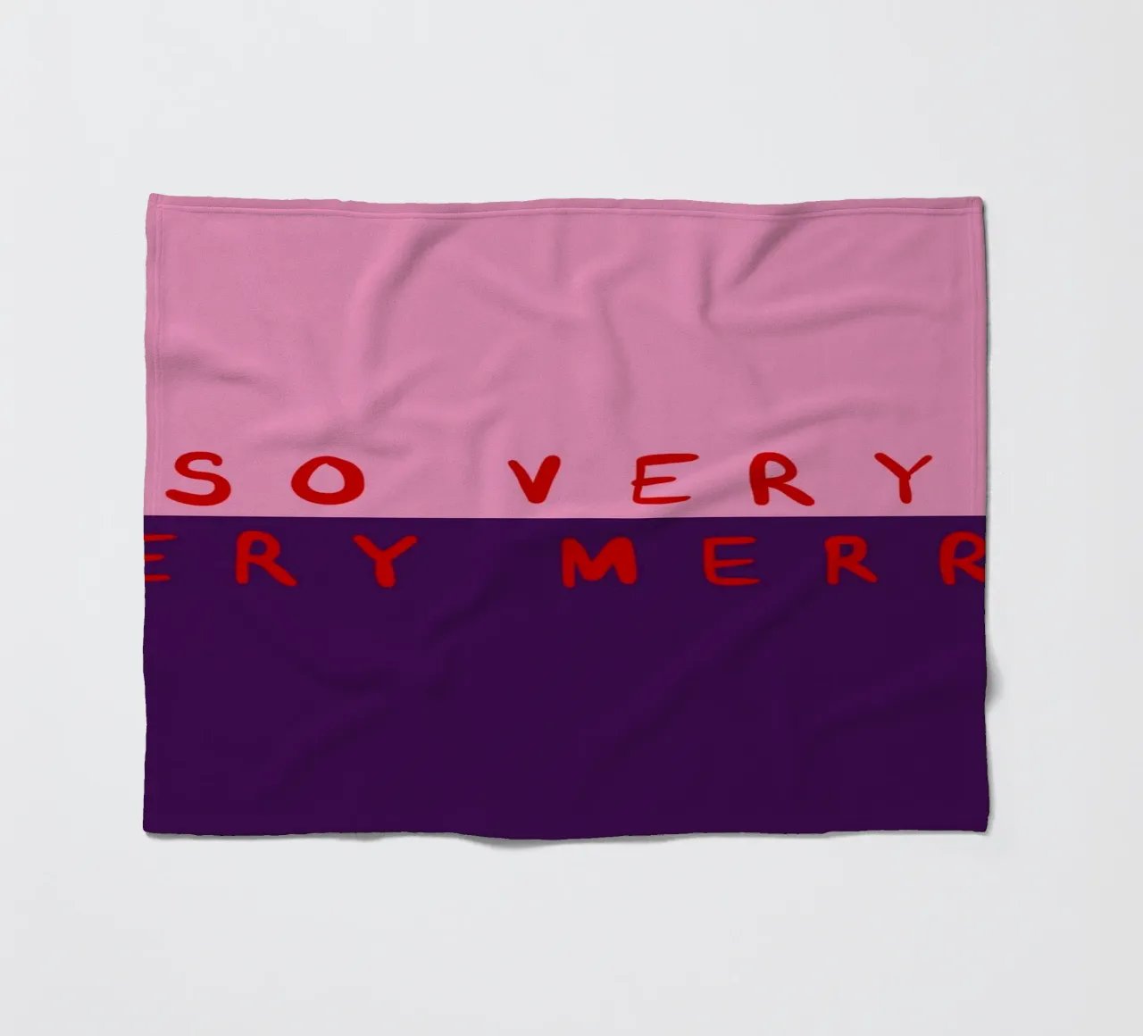 So very Merry Color Block Pink Lila coperta in pile da Sophie Augustin Illustration